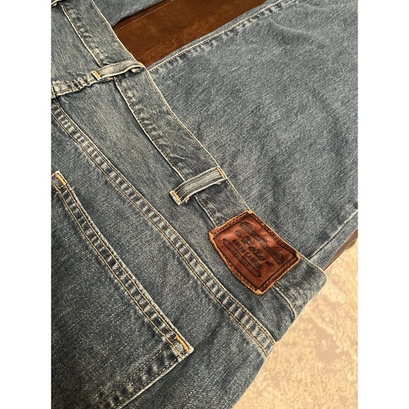 Vintage Polo Ralph Lauren Jeans Made in USA Strait Leg Jeans 48x30 Blue Fade - Picture 4 of 4